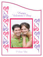 Hearts Photo Valentine Curved Wine Labels 2.75x3.75